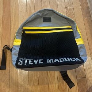 Steve Madden Black and Yellow Men's Backpack